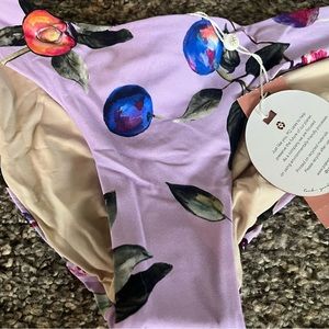 PQ SWIM Passion Fruit Basic Ruched Bikini Bottoms NWT